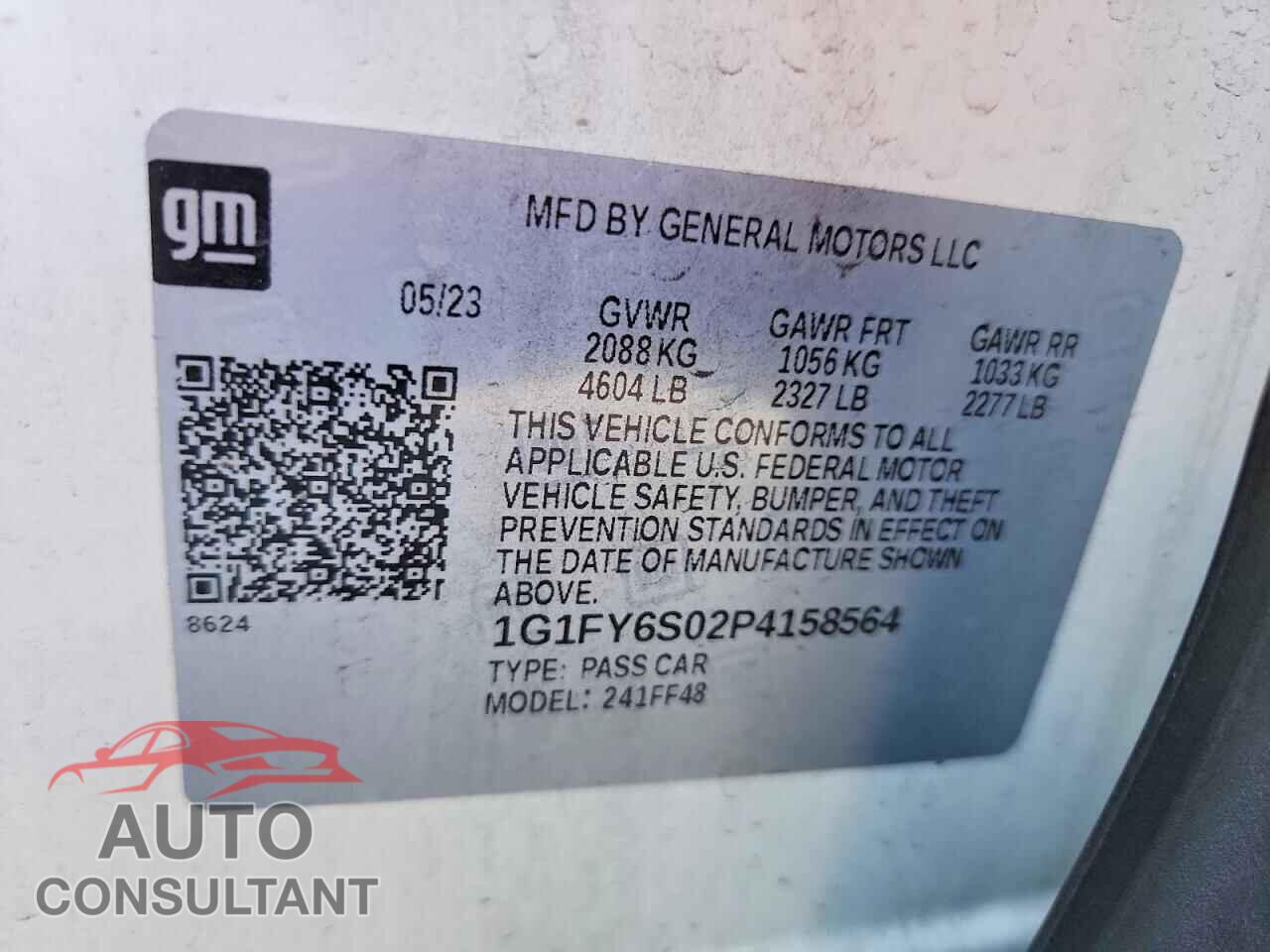 CHEVROLET BOLT 2023 - 1G1FY6S02P4158564