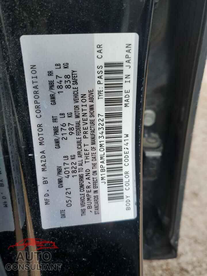 MAZDA 3 2021 - JM1BPAML0M1343227