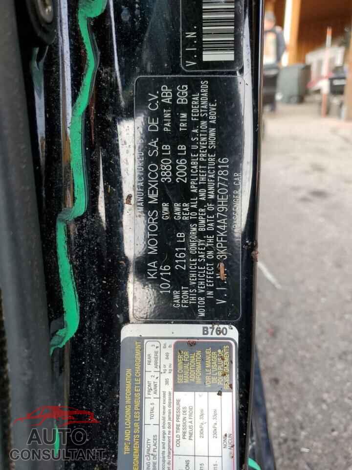 KIA FORTE 2017 - 3KPFK4A79HE077816