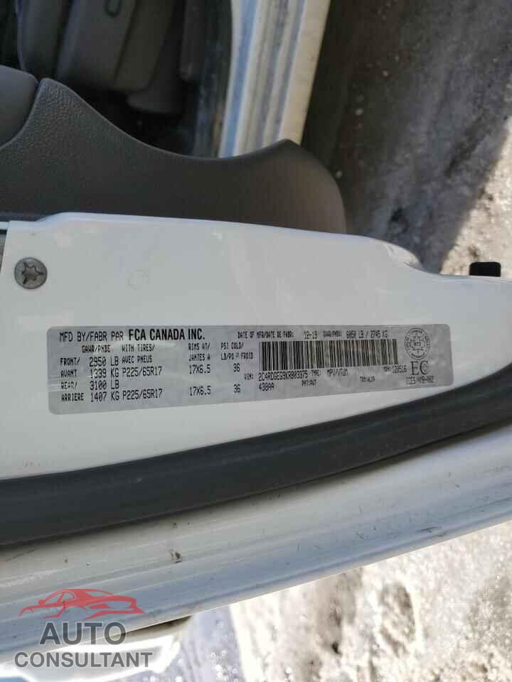 DODGE CARAVAN 2019 - 2C4RDGEG9KR803375