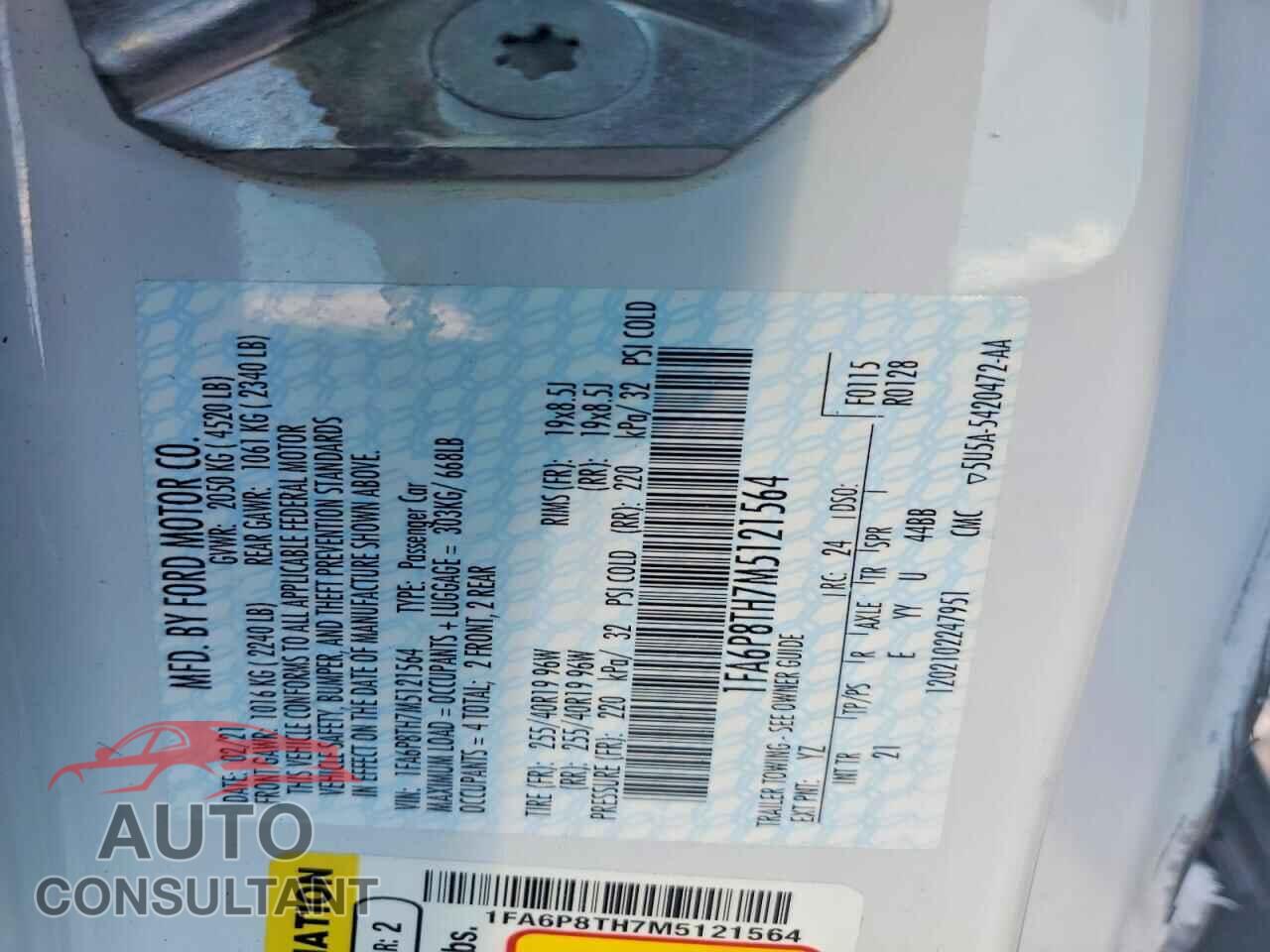 FORD MUSTANG 2021 - 1FA6P8TH7M5121564