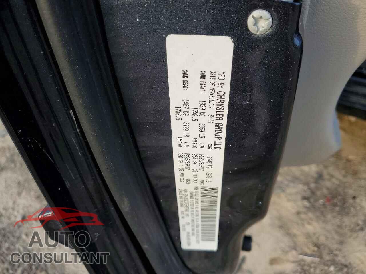 DODGE CARAVAN 2014 - 2C4RDGCG7ER427461