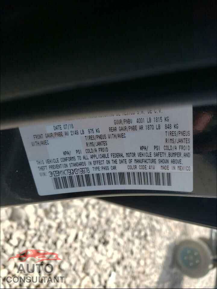 MAZDA 3 2016 - 3MZBM1K79GM319978