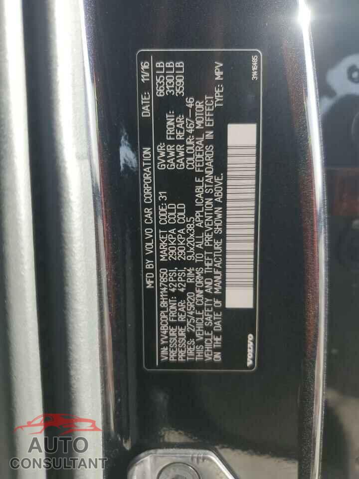 VOLVO XC90 2017 - YV4BC0PL8H1147850
