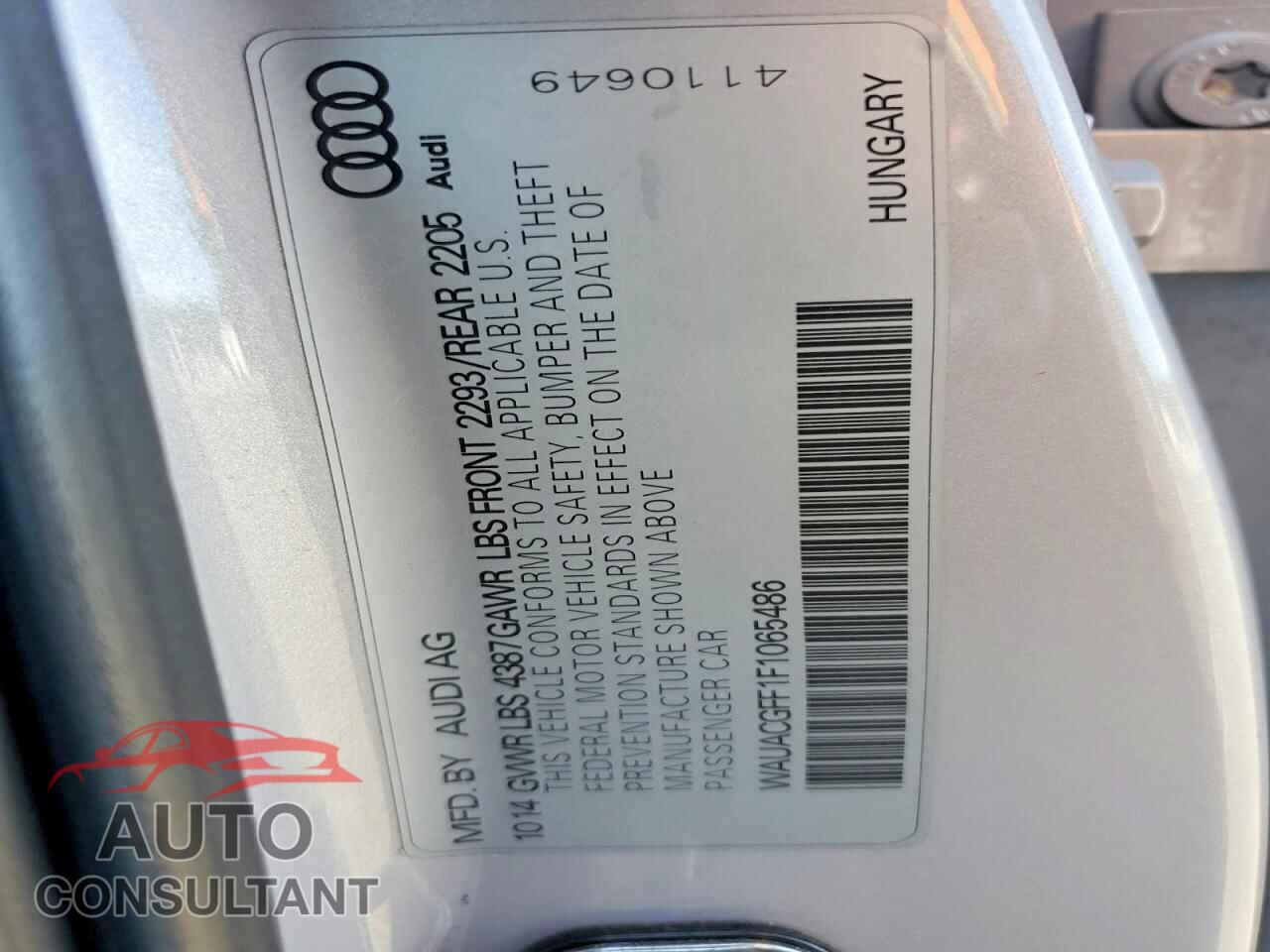 AUDI A3 2015 - WAUACGFF1F1065486