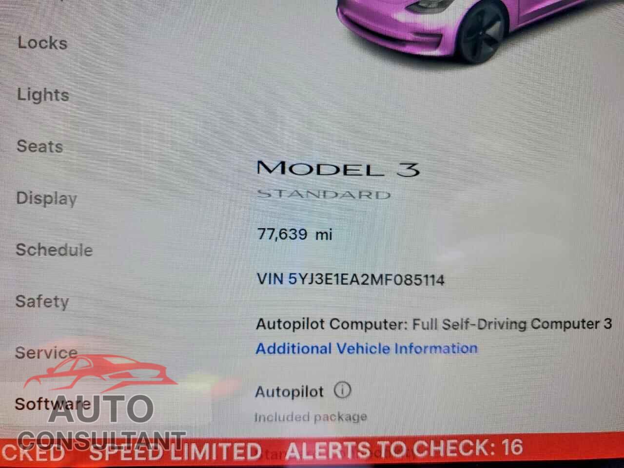 TESLA MODEL 3 2021 - 5YJ3E1EA2MF085114