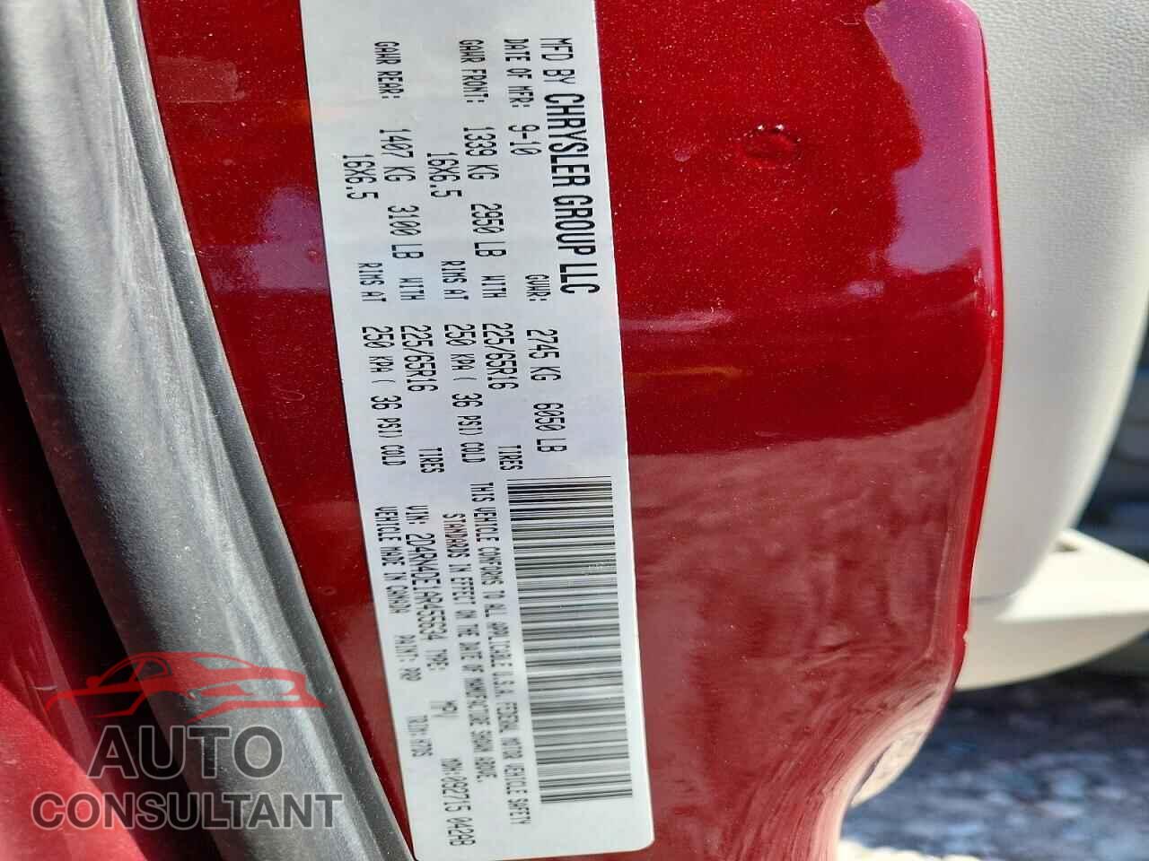 DODGE CARAVAN 2010 - 2D4RN4DE1AR455634