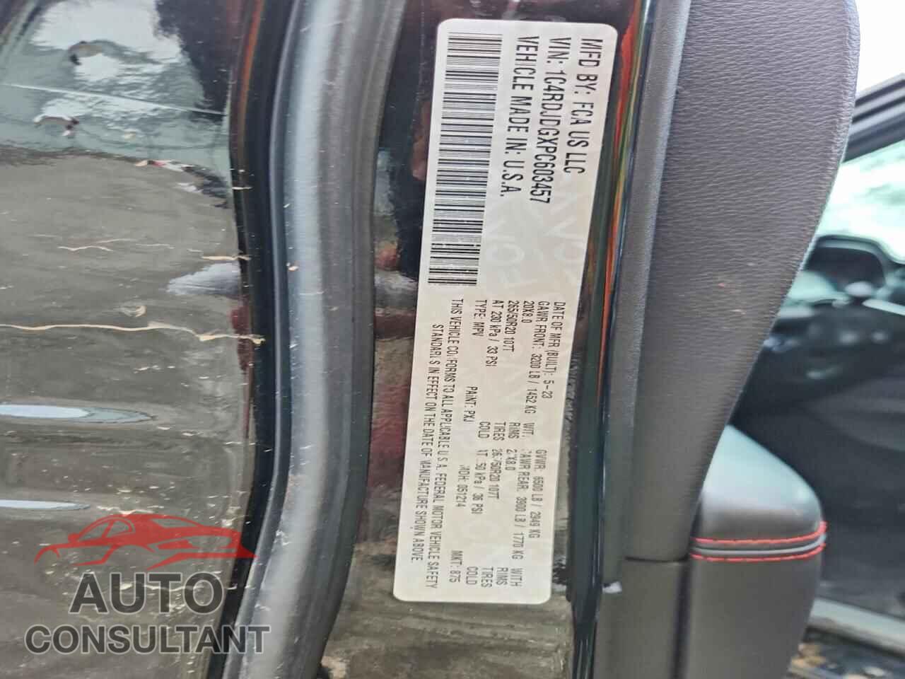DODGE All Models 2023 - 1C4RDJDGXPC603457