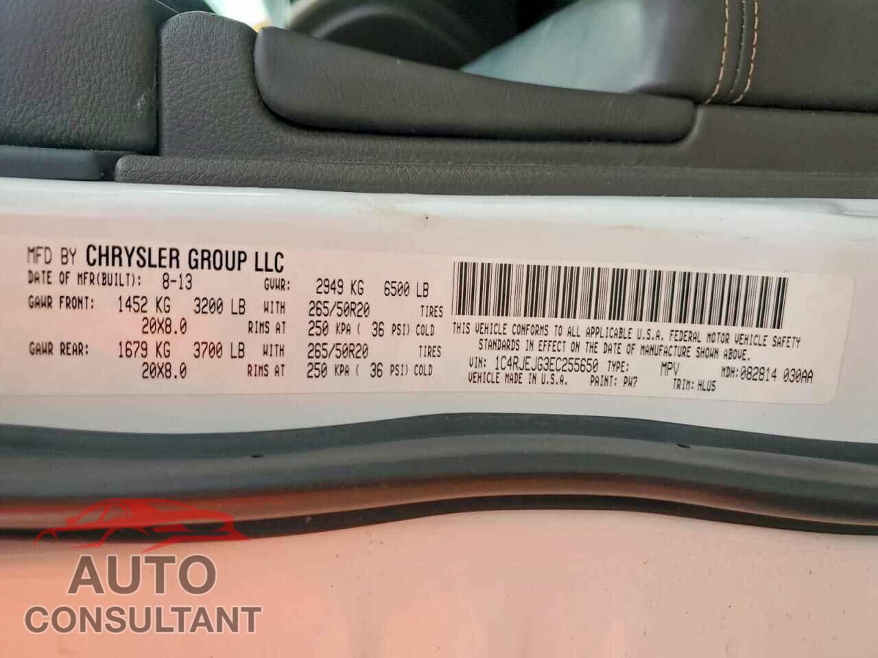 JEEP CHEROKEE 2014 - 1C4RJEJG3EC255650