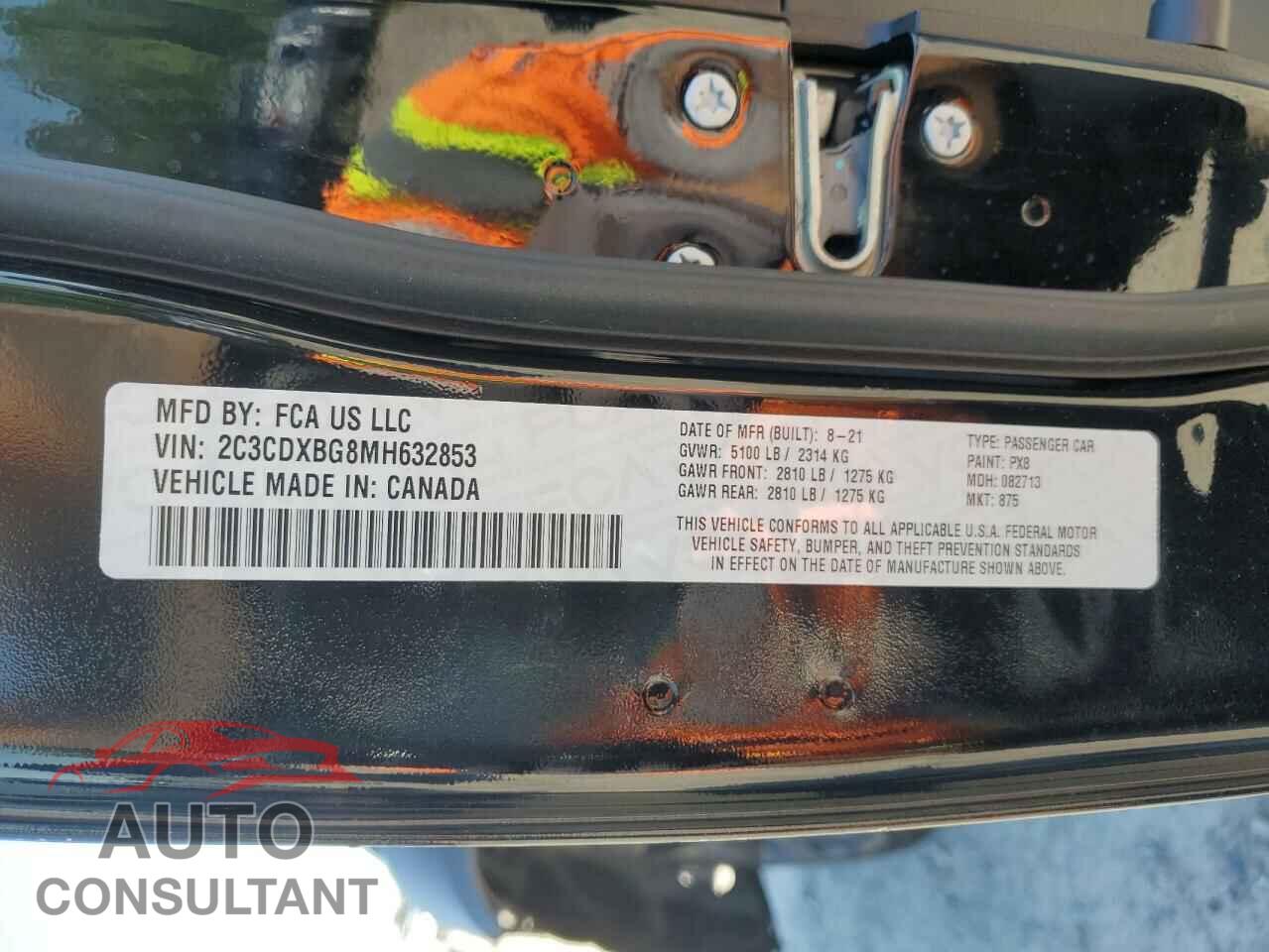 DODGE CHARGER 2021 - 2C3CDXBG8MH632853
