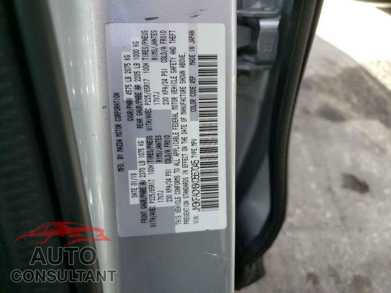 MAZDA CX-5 2019 - JM3KFACM8K0567045