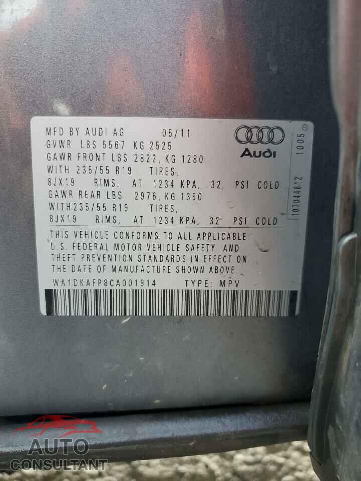 AUDI Q5 2012 - WA1DKAFP8CA001914