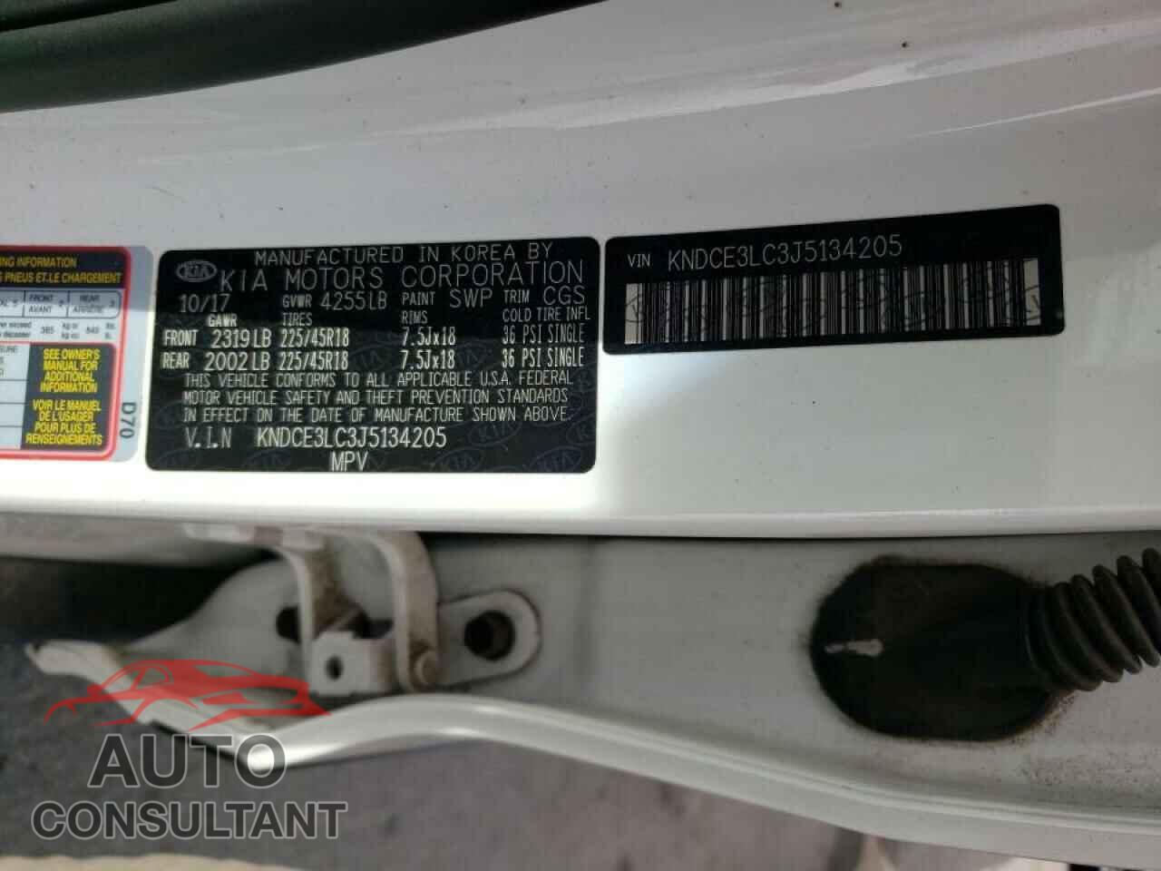 KIA NIRO 2018 - KNDCE3LC3J5134205
