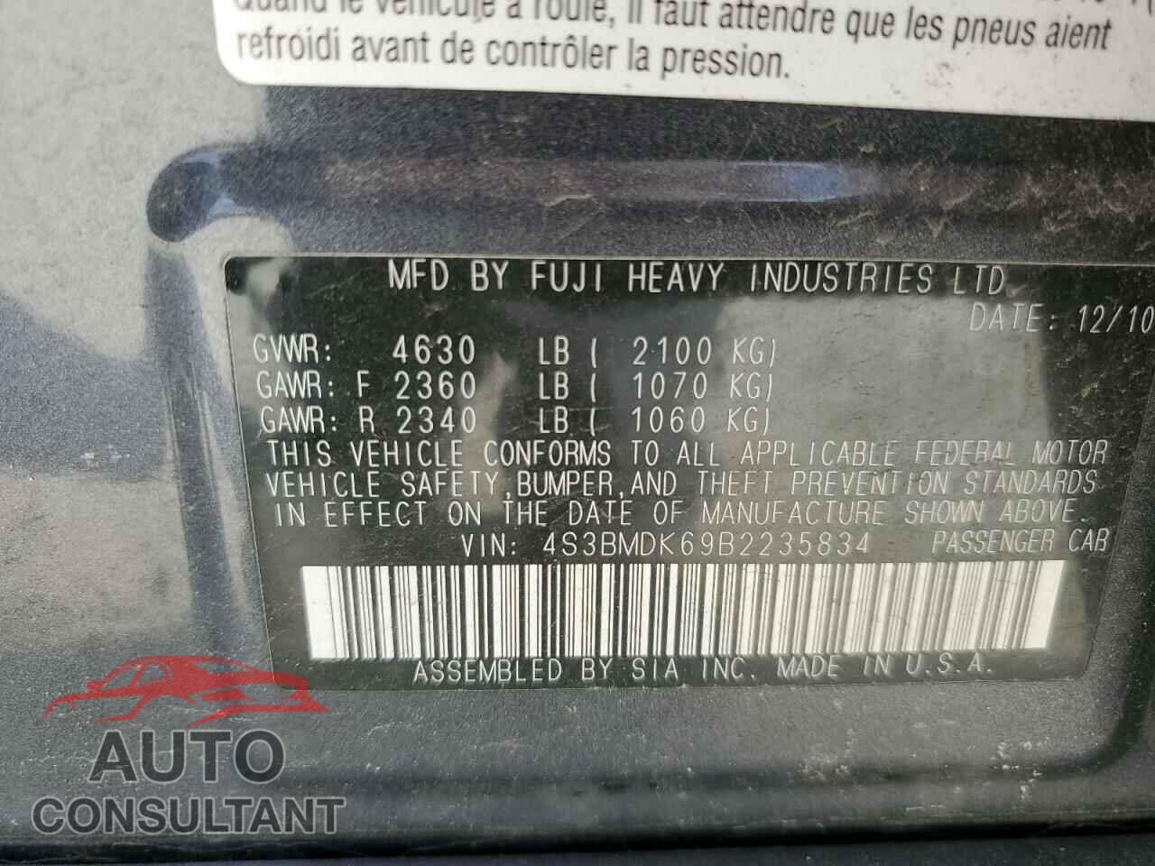 SUBARU LEGACY 2011 - 4S3BMDK69B2235834