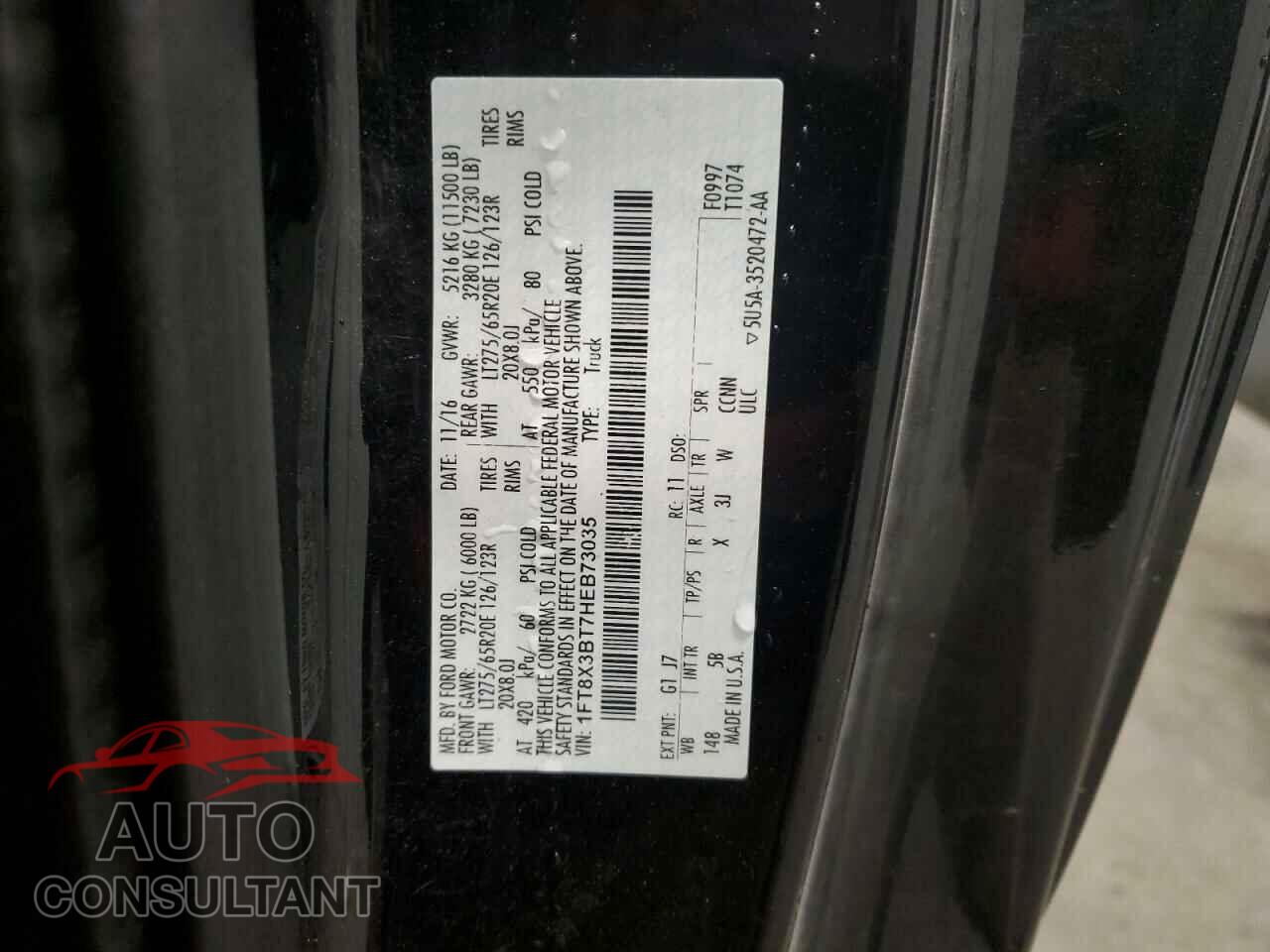 FORD F350 2017 - 1FT8X3BT7HEB73035