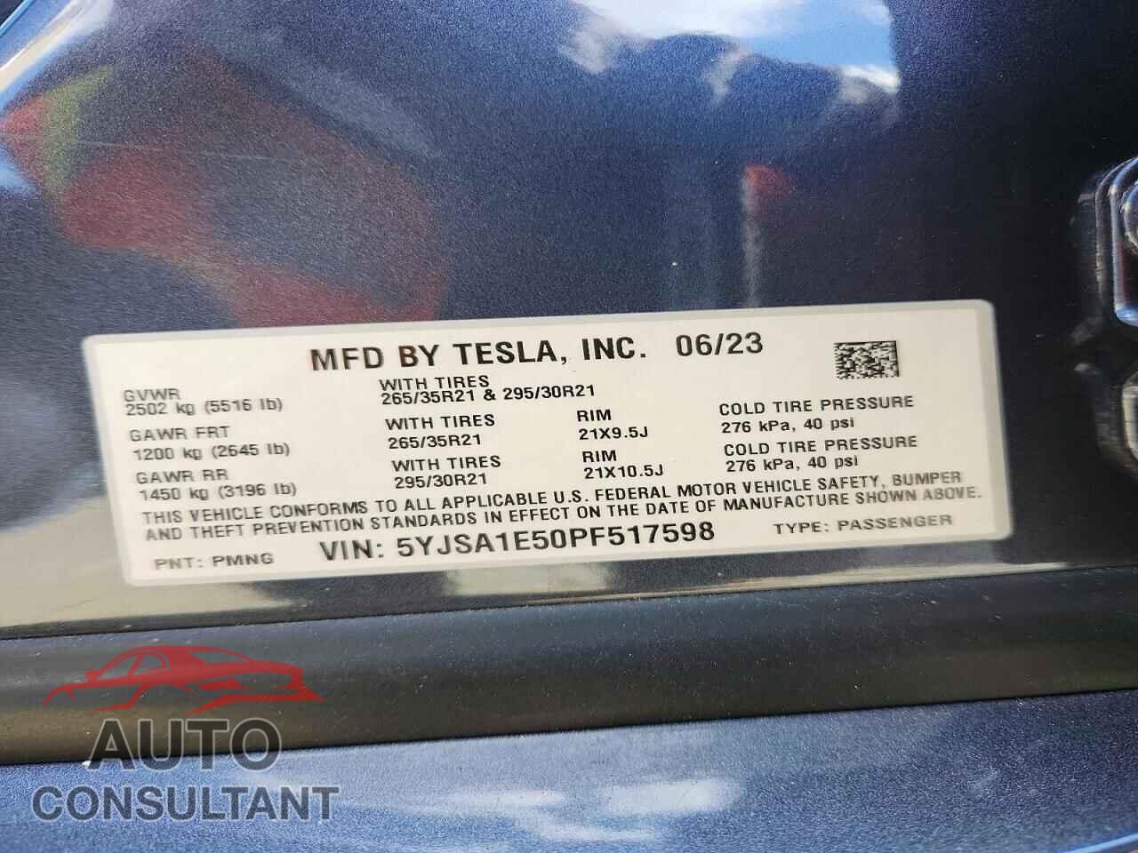 TESLA MODEL S 2023 - 5YJSA1E50PF517598