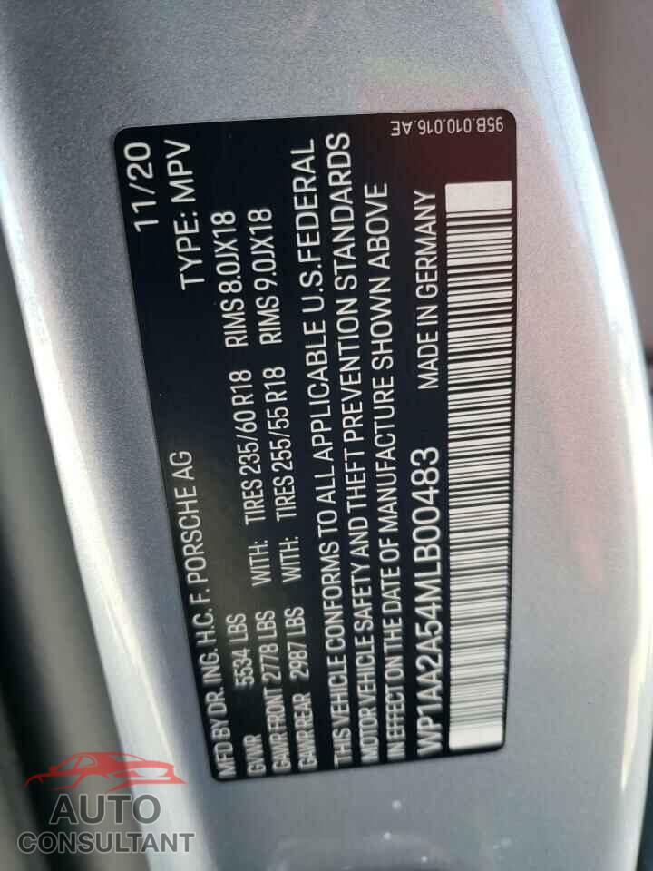 PORSCHE MACAN 2021 - WP1AA2A54MLB00483