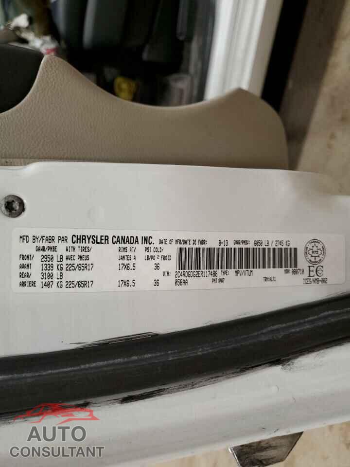 DODGE CARAVAN 2014 - 2C4RDGDG2ER117488