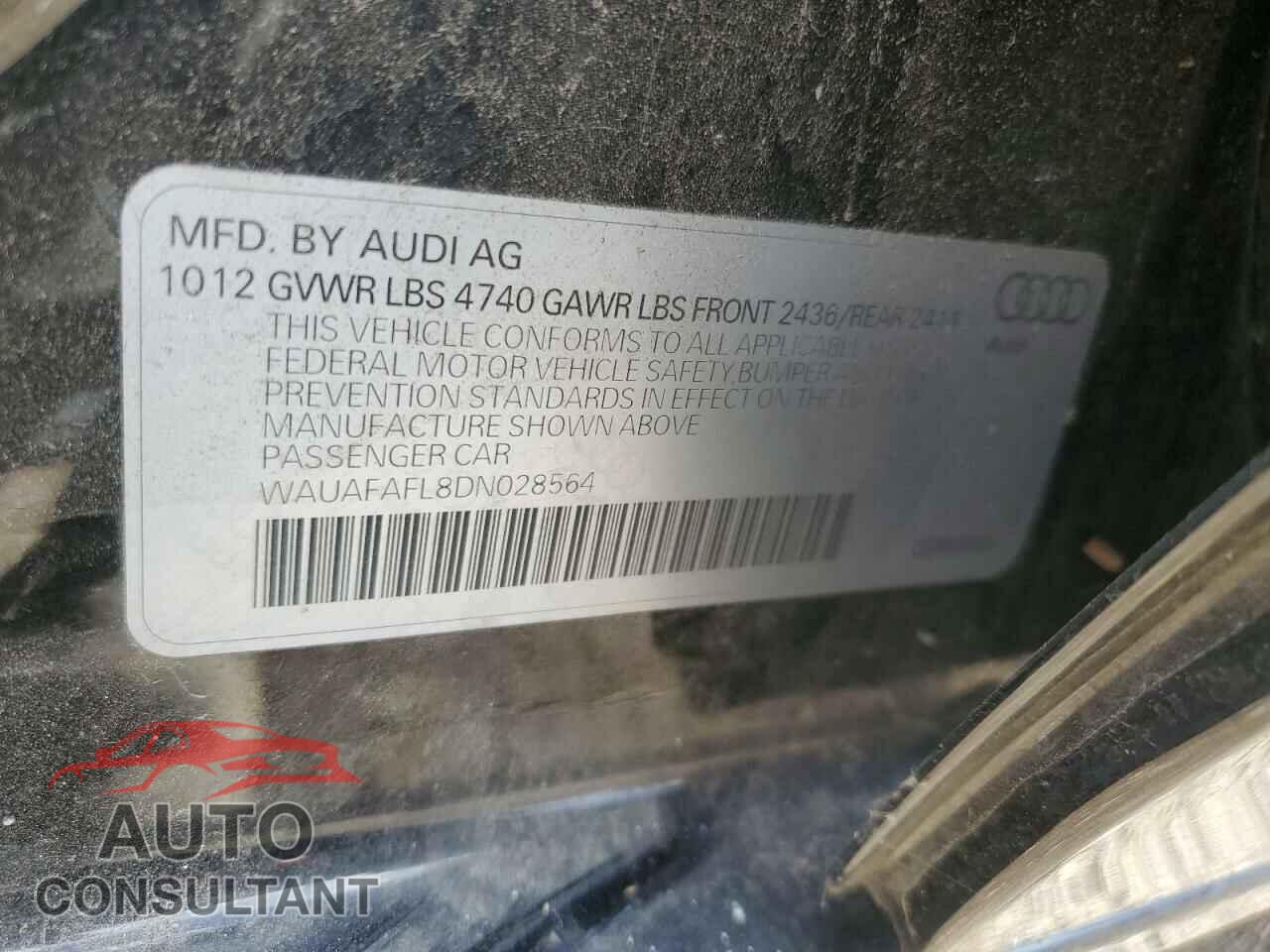 AUDI A4 2013 - WAUAFAFL8DN028564
