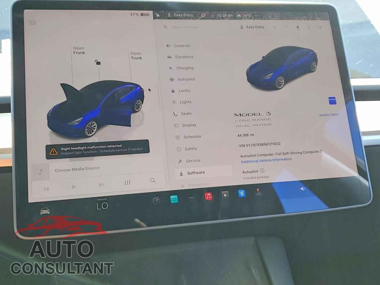 TESLA MODEL 3 2022 - 5YJ3E1EB6NF211002