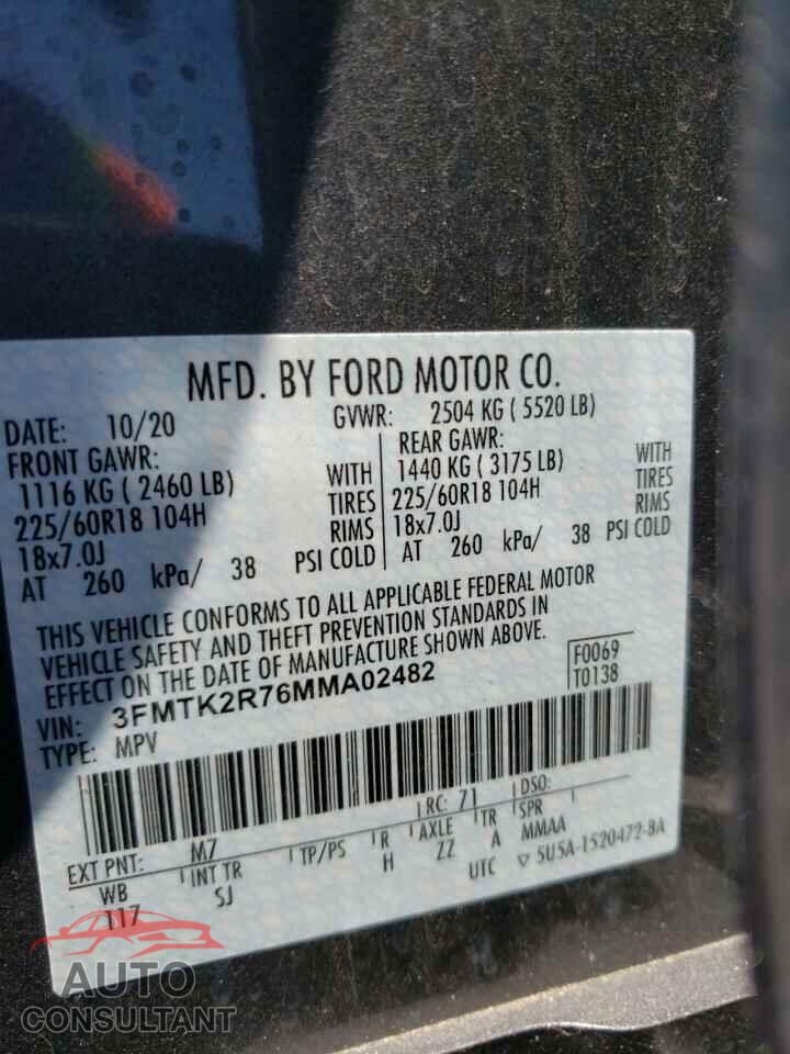 FORD MUSTANG 2021 - 3FMTK2R76MMA02482