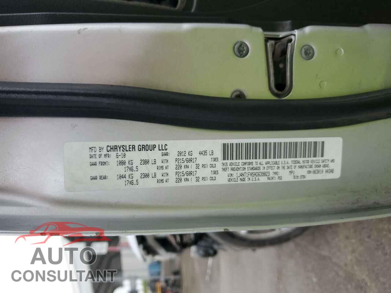 JEEP COMPASS 2010 - 1J4NT1FA5AD639823
