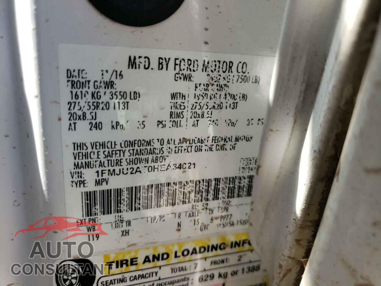 FORD EXPEDITION 2017 - 1FMJU2AT0HEA34821