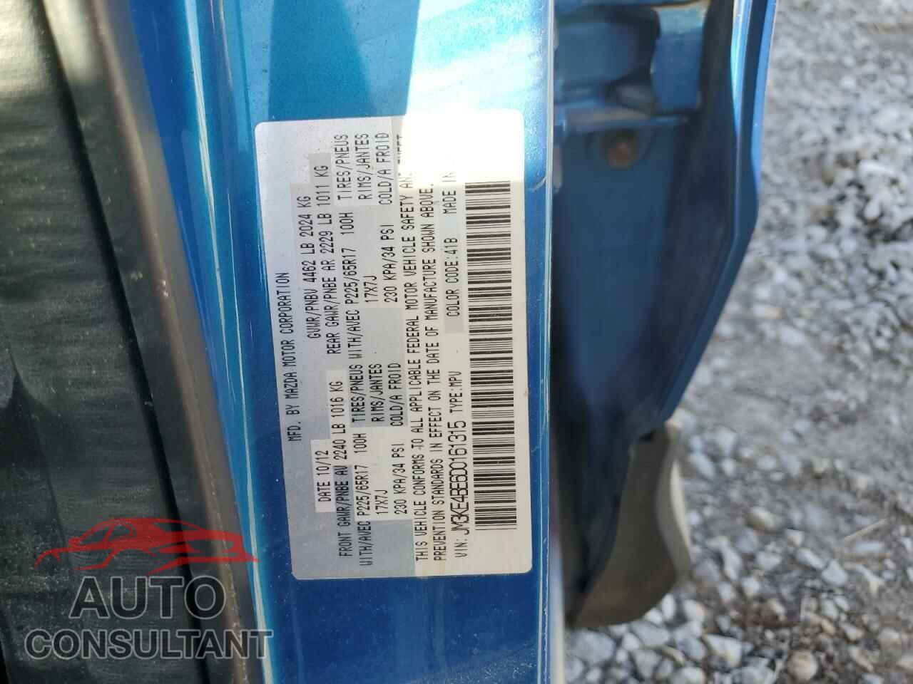 MAZDA CX-5 2013 - JM3KE4BE6D0161315