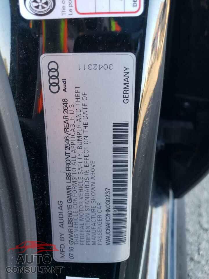 AUDI A6 2017 - WAUC8AFC2HN030237