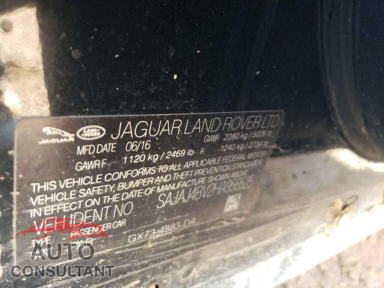 JAGUAR XE 2017 - SAJAJ4BV2HA956525