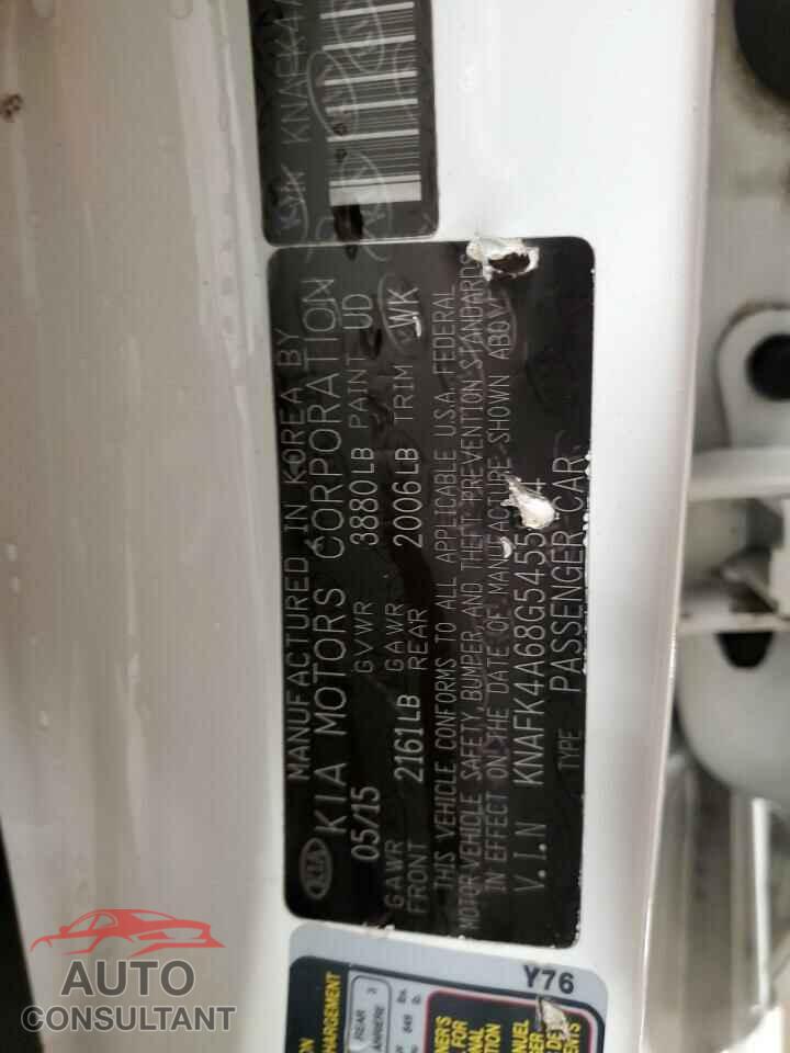 KIA FORTE 2016 - KNAFK4A68G5455834