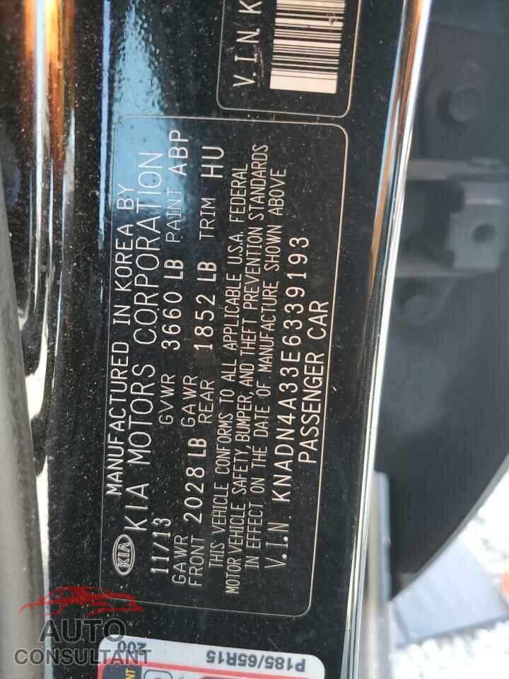 KIA RIO 2014 - KNADN4A33E6339193