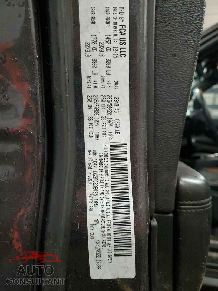 DODGE DURANGO 2015 - 1C4RDJDG3FC236495