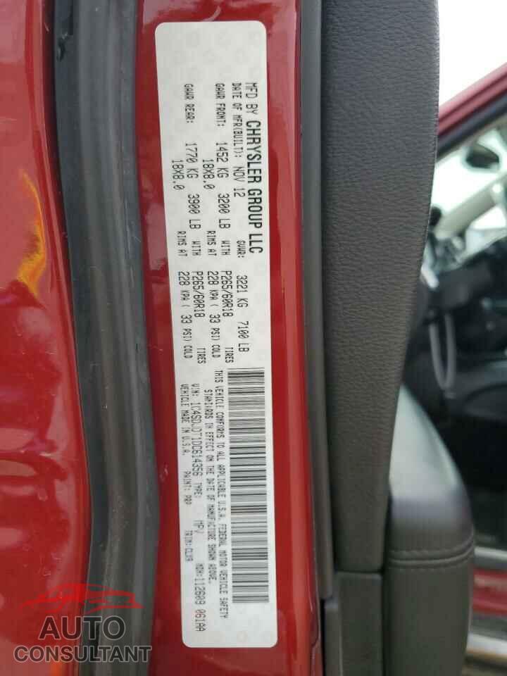 DODGE DURANGO 2013 - 1C4SDJDT1DC614356