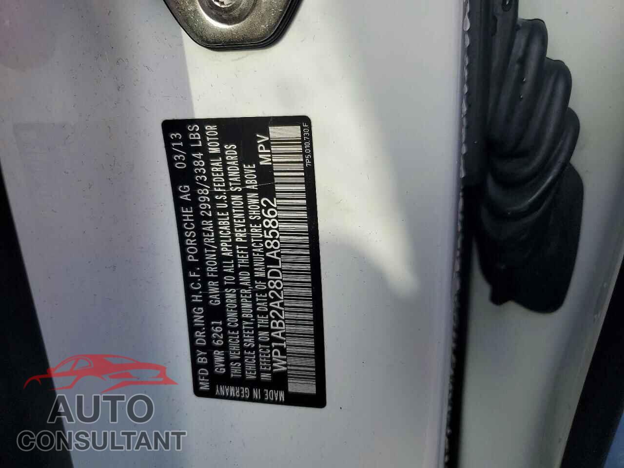 PORSCHE CAYENNE 2013 - WP1AB2A28DLA85862