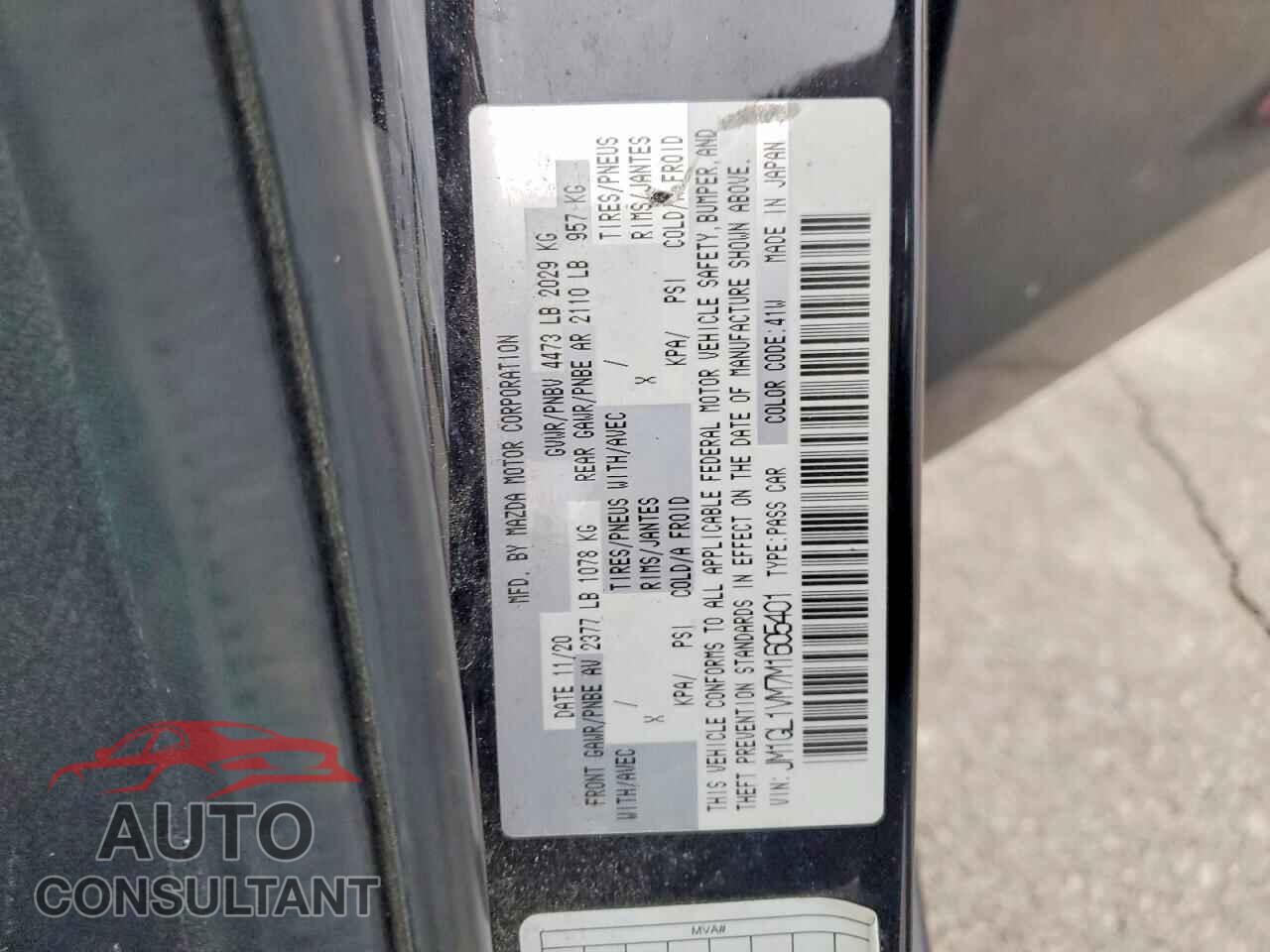 MAZDA 6 2021 - JM1GL1VM7M1605401