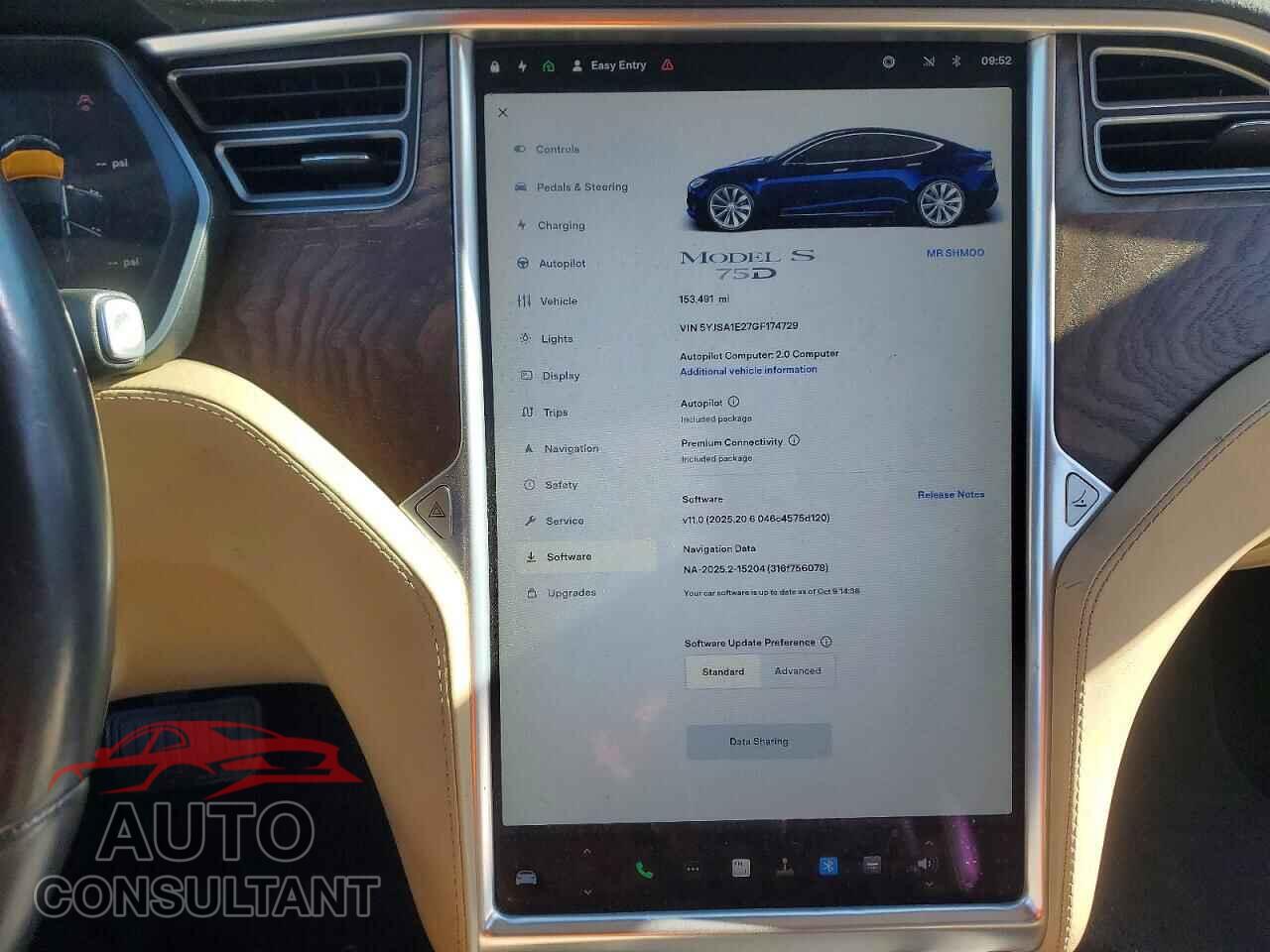 TESLA MODEL S 2016 - 5YJSA1E27GF174729