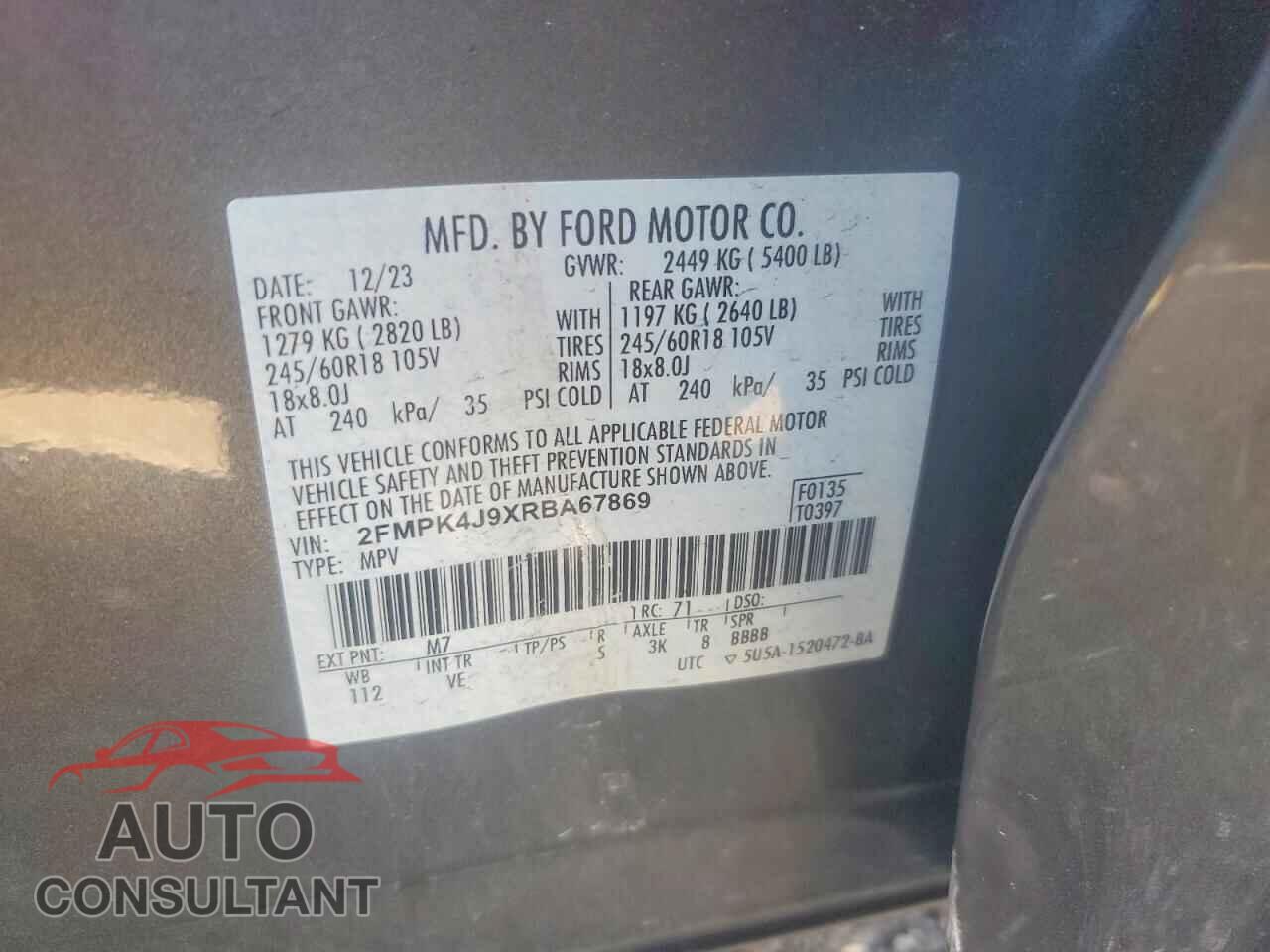 FORD EDGE 2024 - 2FMPK4J9XRBA67869
