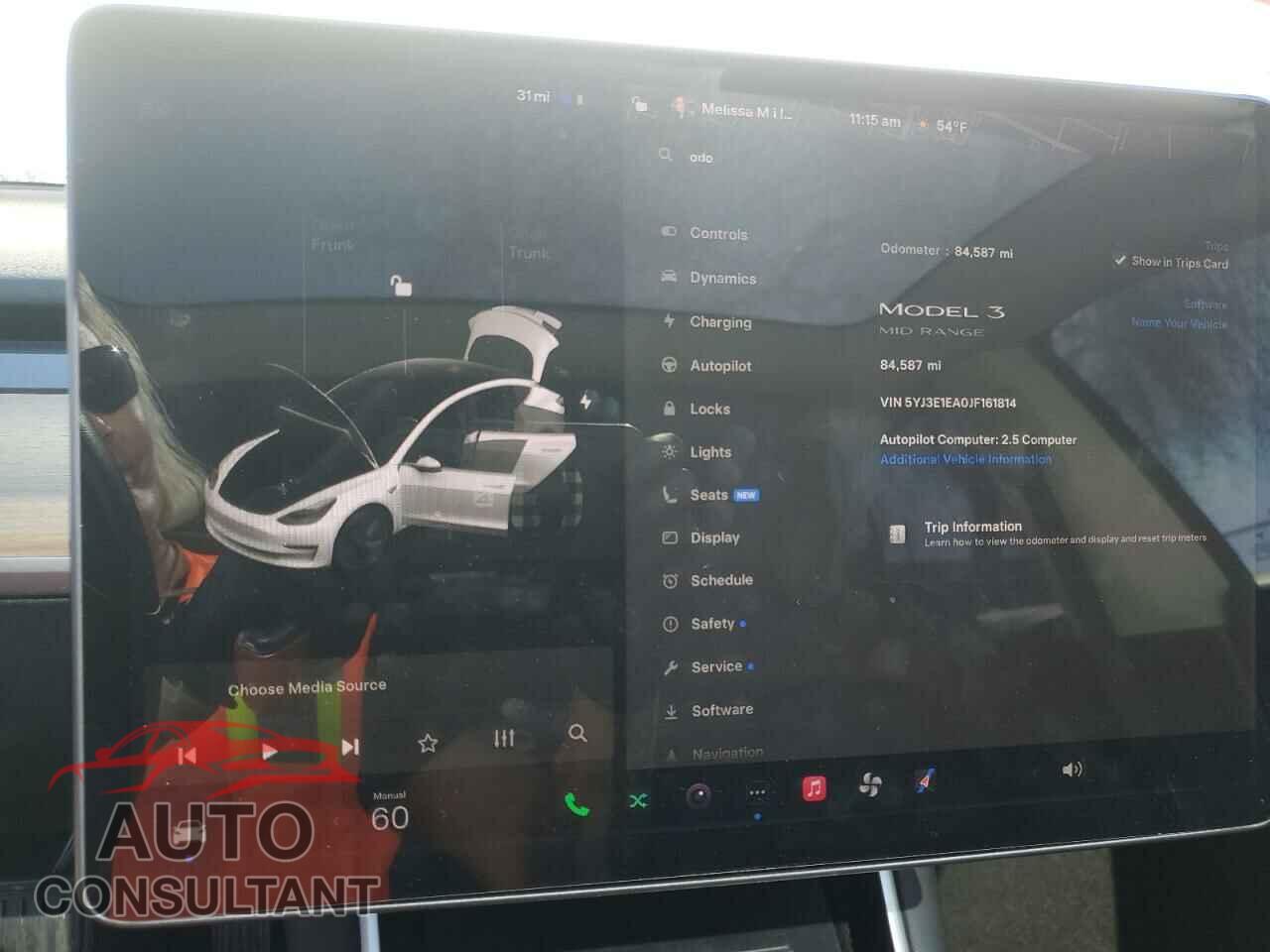 TESLA MODEL 3 2018 - 5YJ3E1EA0JF161814