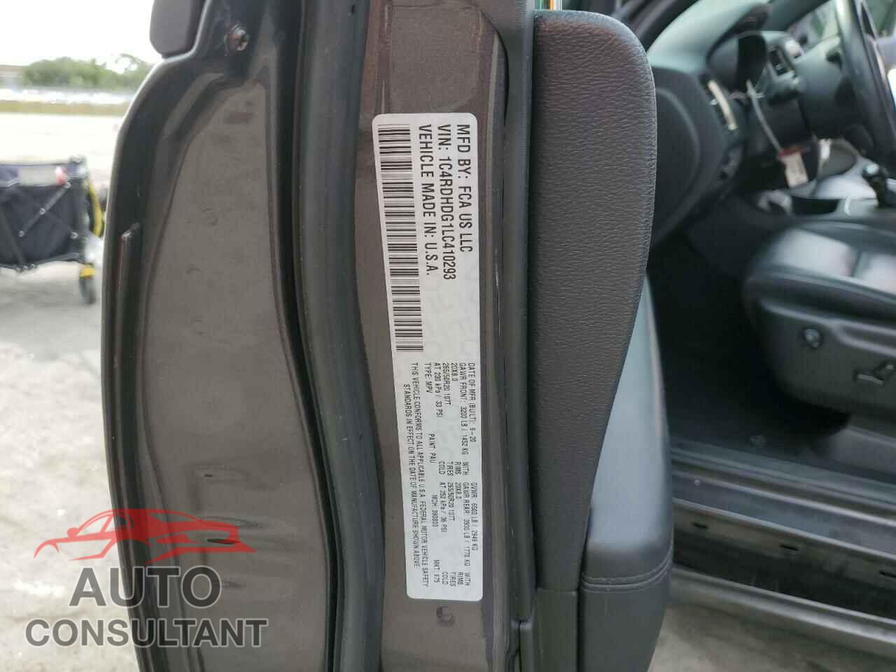 DODGE DURANGO 2020 - 1C4RDHDG1LC410293