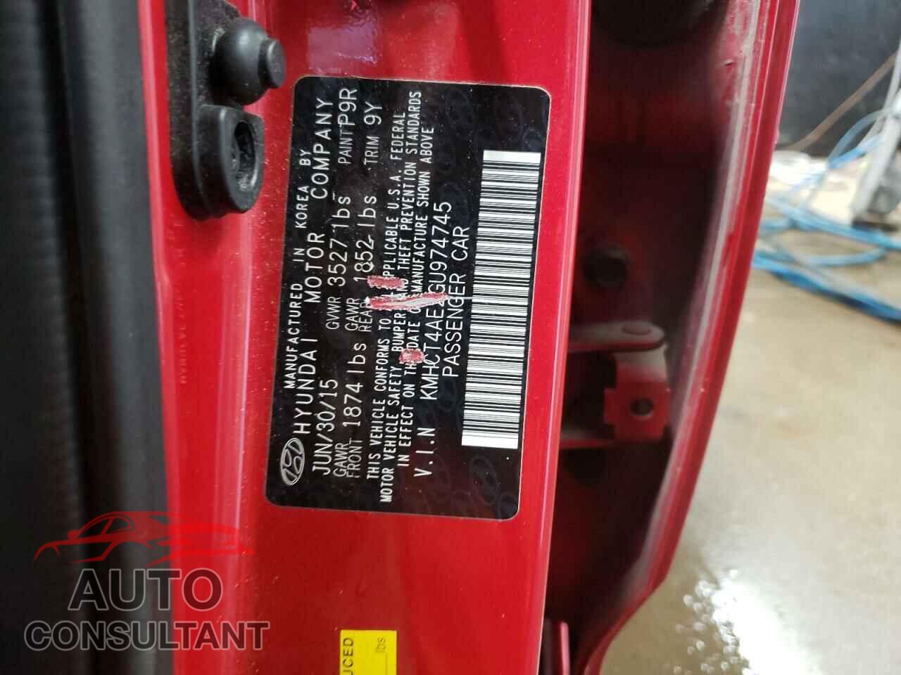 HYUNDAI ACCENT 2016 - KMHCT4AE2GU974745