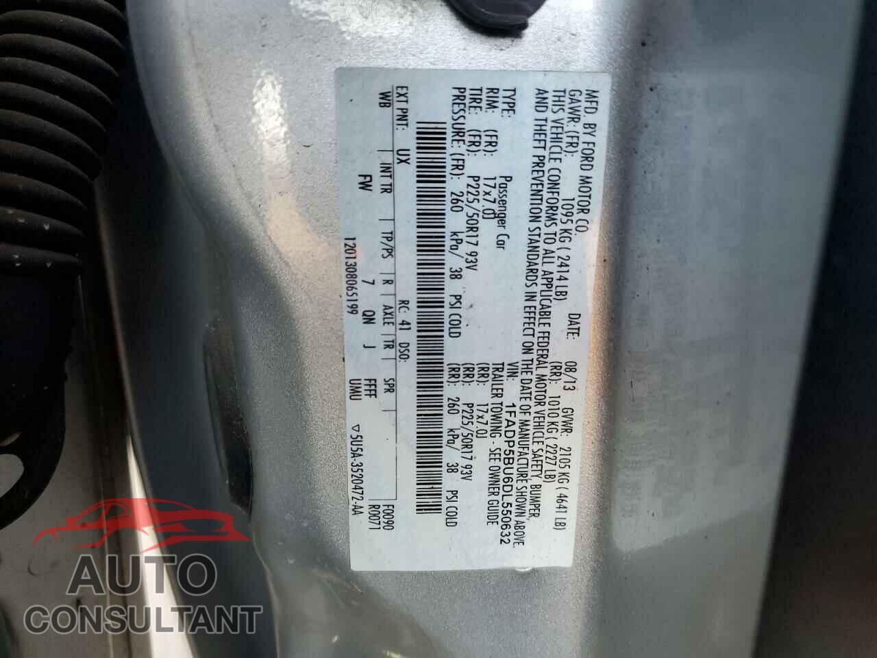 FORD CMAX 2013 - 1FADP5BU6DL550632
