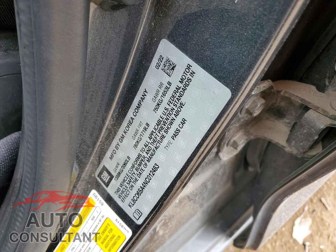 CHEVROLET SPARK 2022 - KL8CD6SA4NC012483