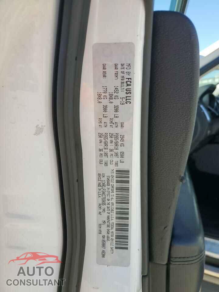DODGE DURANGO 2019 - 1C4RDJFG4KC793035