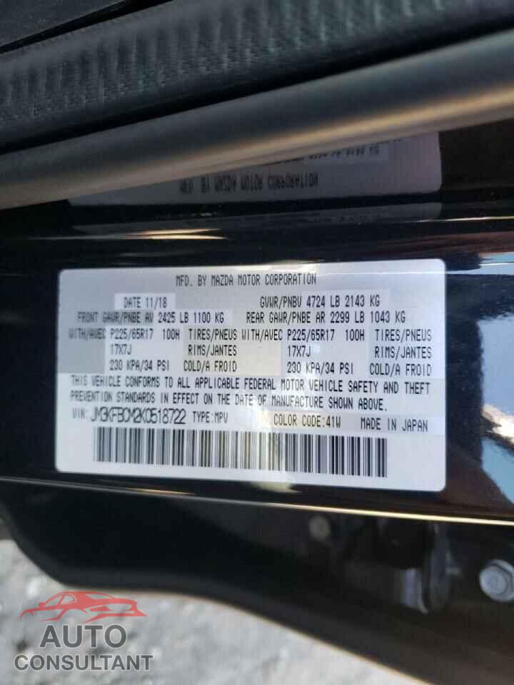 MAZDA CX-5 2019 - JM3KFBCM2K0518722
