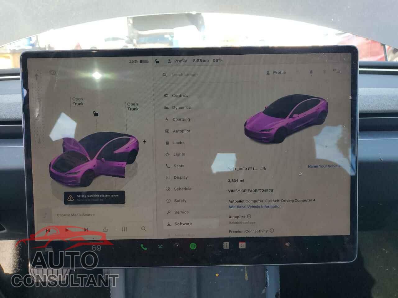 TESLA MODEL 3 2024 - 5YJ3E1EA0RF724579