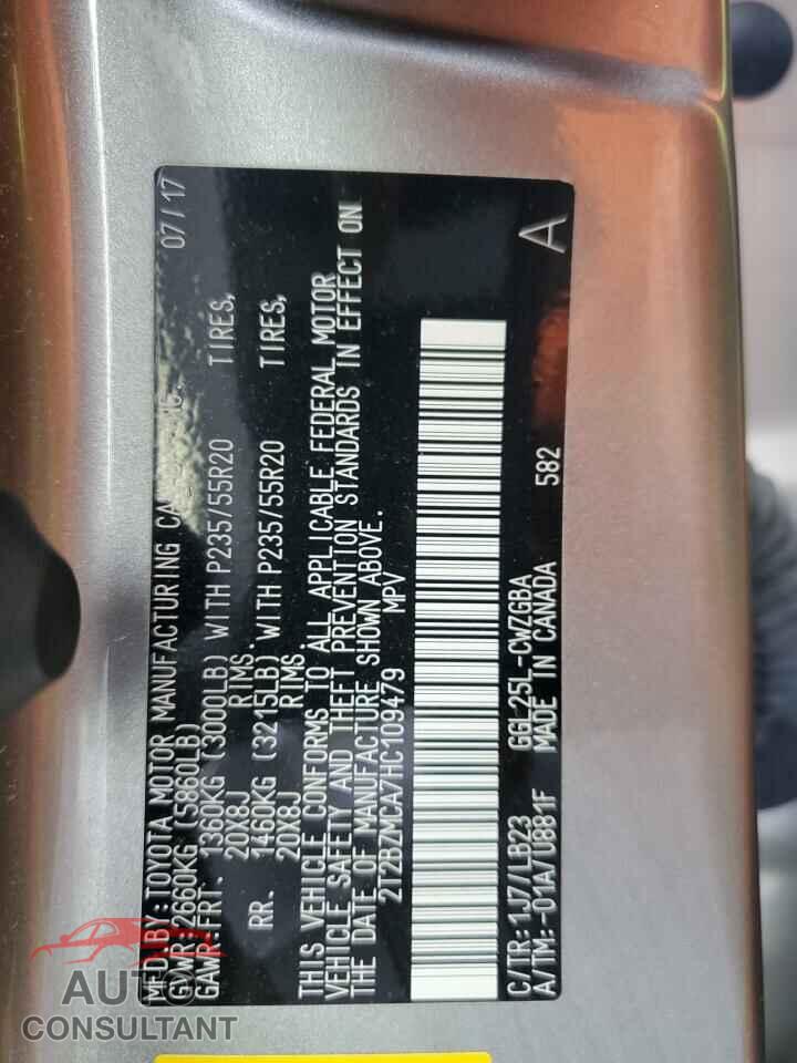 LEXUS RX350 2017 - 2T2BZMCA7HC109479
