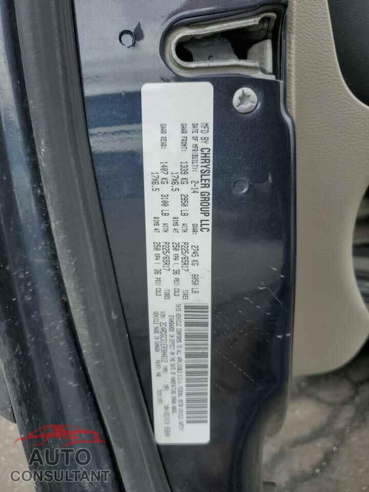 DODGE CARAVAN 2014 - 2C4RDGCG1ER304612