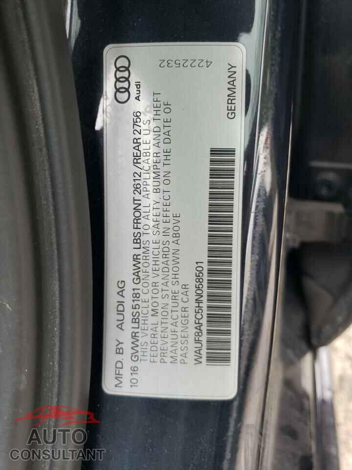 AUDI A6 2017 - WAUF8AFC5HN058501
