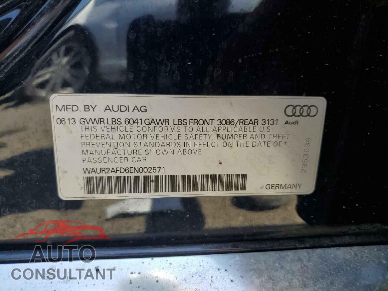 AUDI A8 2014 - WAUR2AFD6EN002571